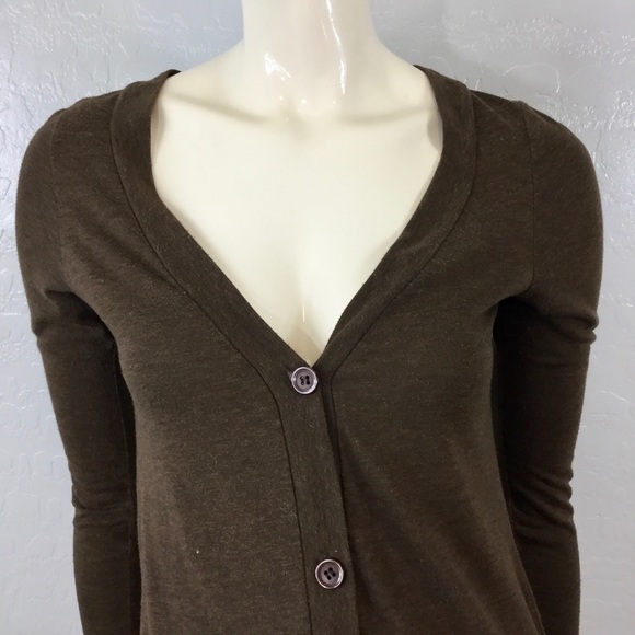 BDG Women's Brown Button Down Cardgian - Picture 4 of 8